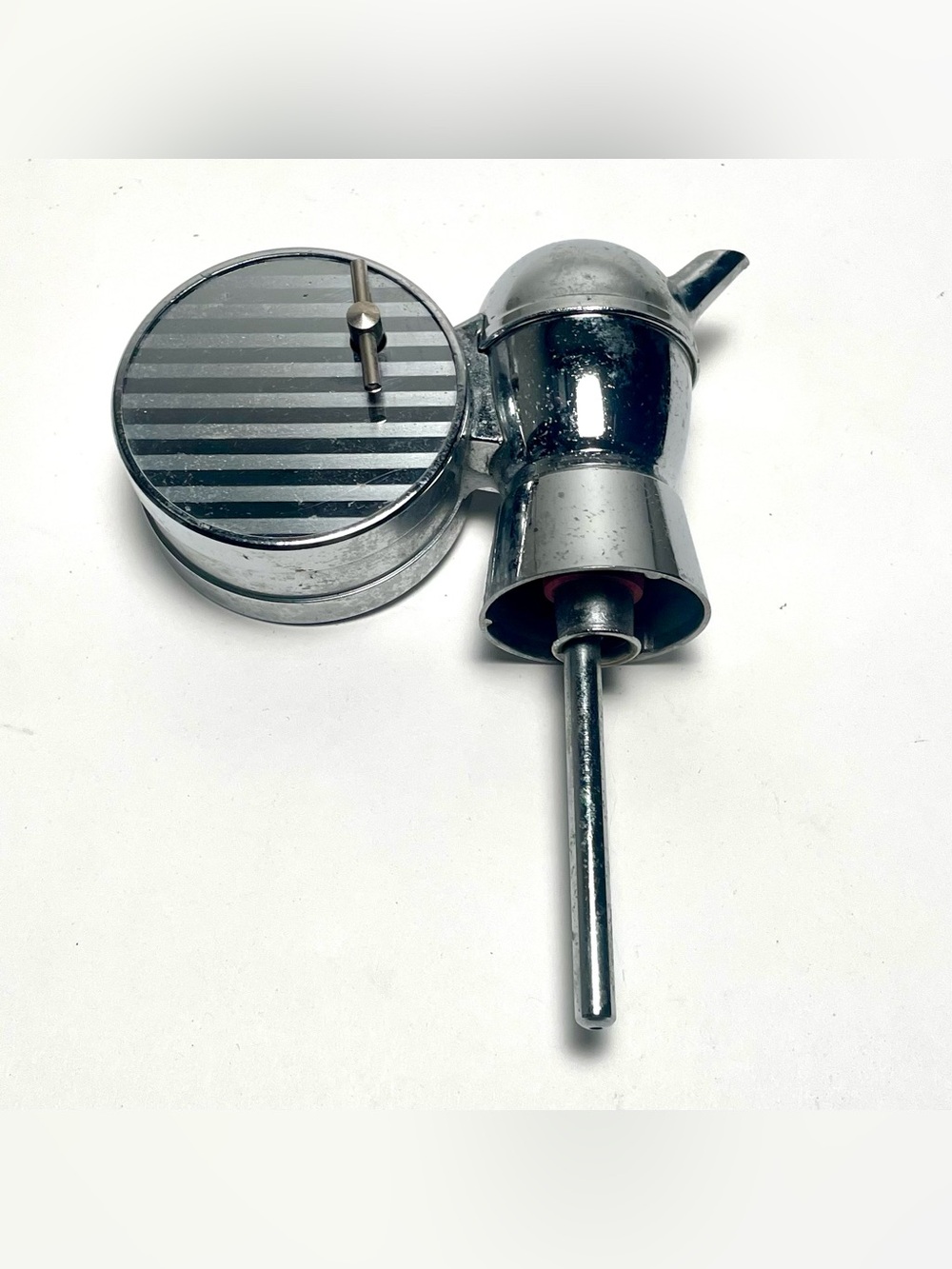 Vintage Art Deco Musical Bottle Pourer How Dry I Am Wind Up Music Box Barware